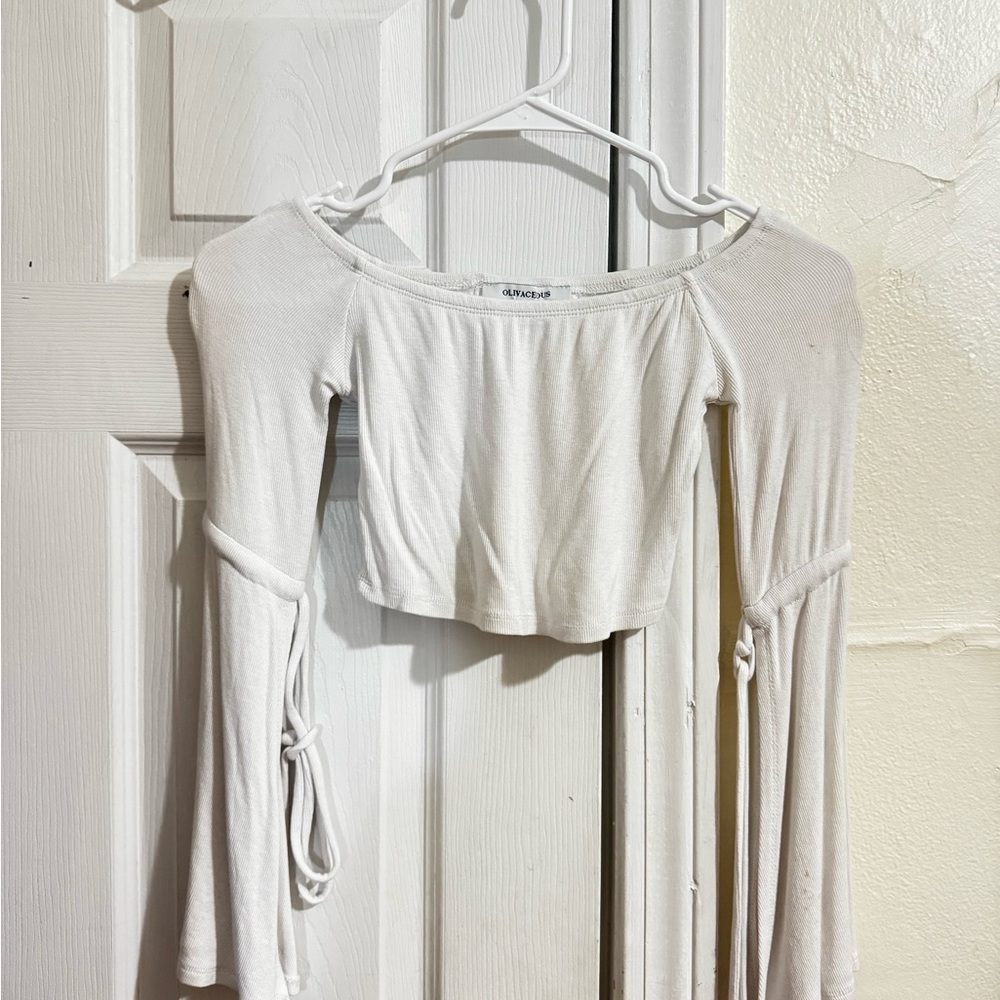 Olivaceous Cream Long Sleeve Cut Out Bodysuit
